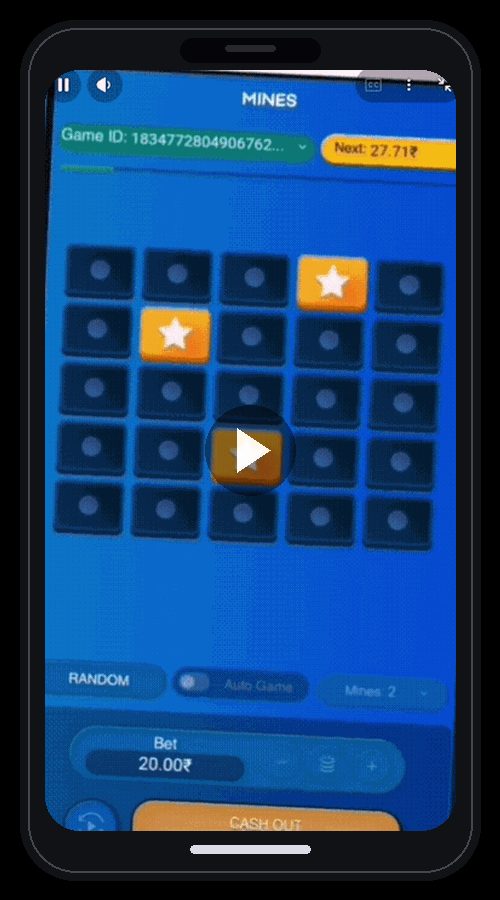 Mines game animation